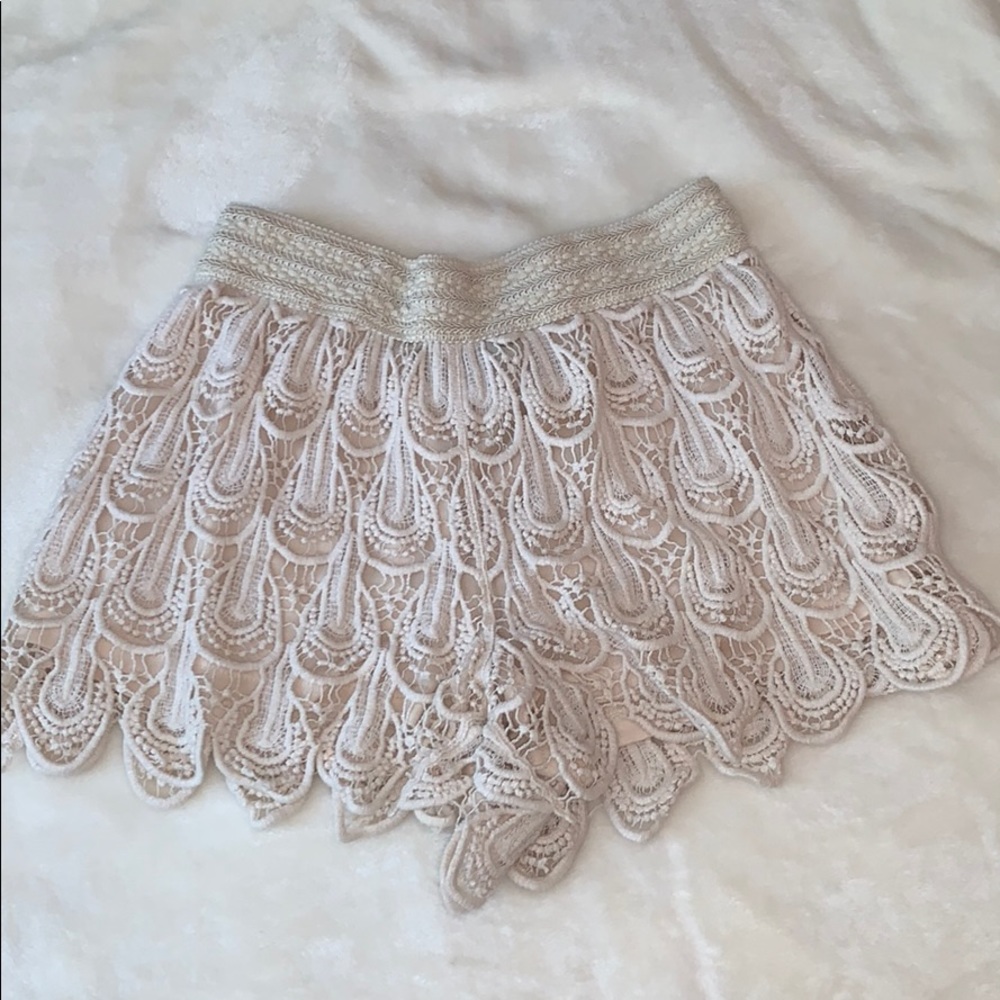 White lace shorts. Great condition